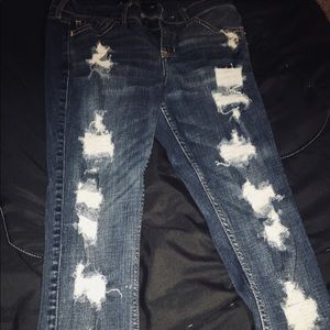Distressed jeans